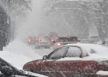 [Photo] Містян знову закликають не виїжджати на власних авто