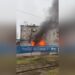У центрі Дніпра палав вагончик на будівництві метро (ФОТО)