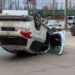 У Дніпрі автівка перекинулася на дах (ФОТО. ВІДЕО)