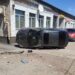 У Дніпрі автівка збила чоловіка та перекинулася (ФОТО)