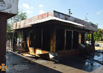 Рятувальники показали фото згорілого кафе-шашличної на Фрунзенському