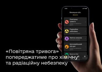 Застосунок «Повітряна тривога» відсьогодні повідомлятиме про п’ять видів небезпеки 