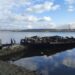 У Дніпрі з води “визирнув” старий колісний пароплав 