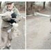 На  Дніпропетровщині пенсіонер врятував лебедя, який потрапив у крижаний полон