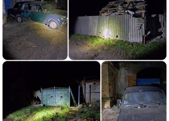 Цієї ночі у житлові квартали Нікополя прилетіли з десяток ворожих снарядів