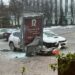ДТП біля оперного: автівка врізалася у рекламний щит