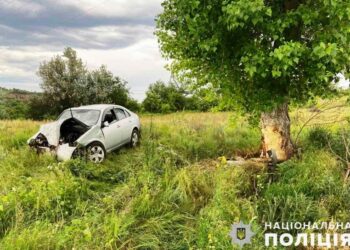У Первомайську внаслідок зіткнення із деревом загинув водій автівки