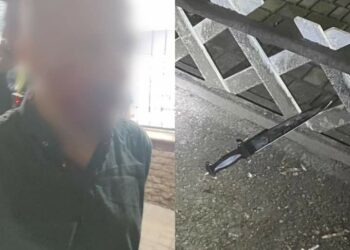 У Кривому Розі покупці затримали нетверезого хулігана, який напав із ножем на відвідувача магазину