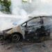 У Кам’янському районі на ходу загорівся легковик: авто знищено вогнем