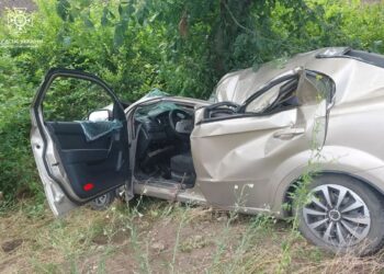 У Синельниківському районі  автівка вилетіла в кювет та врізалася в дерево: двоє постраждалих