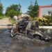 У Новомосковському районі біля АЗС згоріло авто (ФОТО)