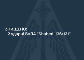 У небі над Україною знищено два ворожих дрони-камікадзе