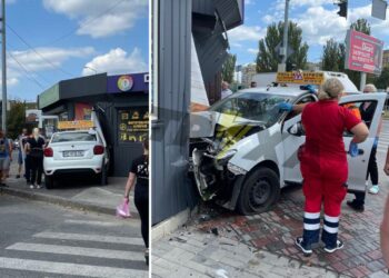 У Дніпрі учень за кермом врізався у кіоск