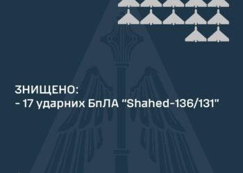 В небі над Україною знищено 17 «шахедів»
