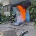 У Дніпрі загорівся під’їзд у багатоповерхівці