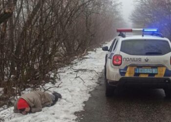 На Дніпропетровщині поліцейський врятував від переохолодження жінку, яка лежала біля дороги