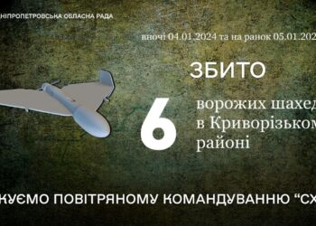 Вночі ППО знищила шість “шахедів” над Криворіжжям: ситуація в області на ранок