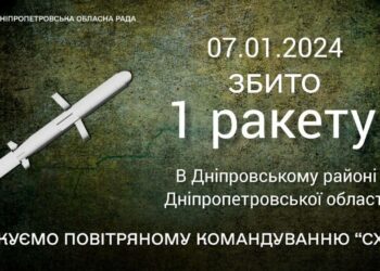 ППО збила ворожу ракету, яка летіла на Дніпро