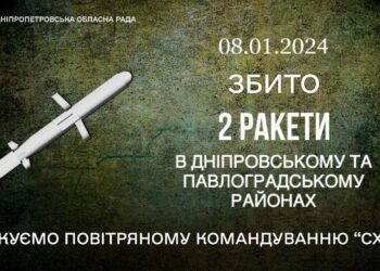 ППО збила дві ракети над Дніпропетровщиною під час ранкової ворожої атаки