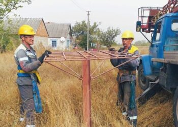Хвилинка добра: цьогоріч енергетики встановили в області 12 безпечних гнізд для лелек на електроопорах
