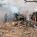 Сьогодні внаслідок обстрілу було зруйновано будинок на Нікопольщині: рятувальники боролися із полум’ям