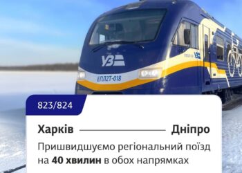 Укрзалізниця зробила набагато швидшим поїзд Дніпро–Харків
