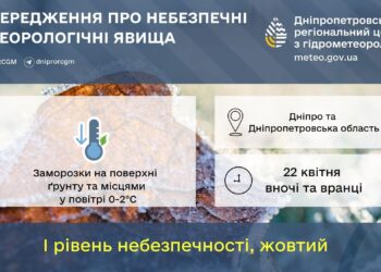 У Дніпрі та області знову очікуються заморозки