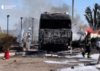 На Дніпропетровщині ліквідовують наслідки дронової атаки на АЗС