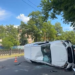 У Дніпрі перекинулась автівка після ДТП на перехресті Яворницького та Глоби